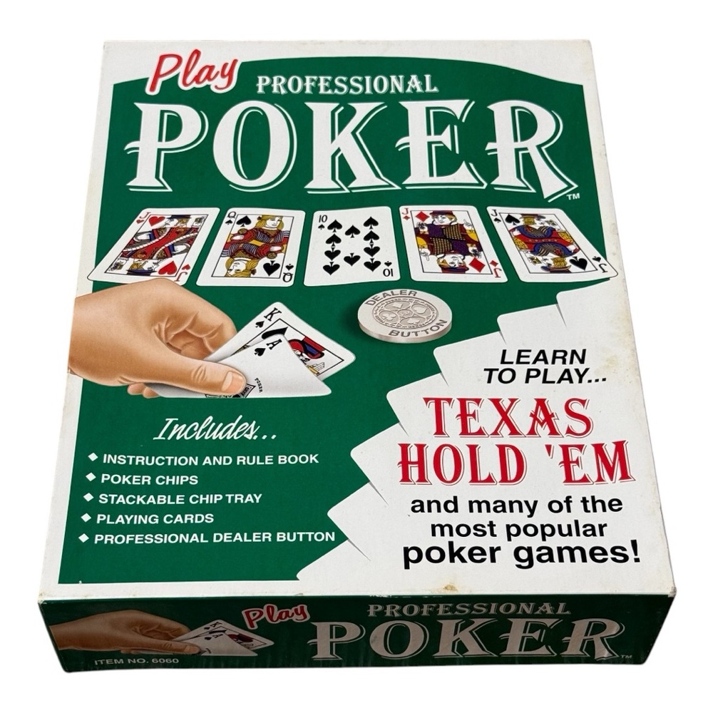 Vintage Jax 2004 Play Professional Poker Learn to Play Texas Hold'em Board Game